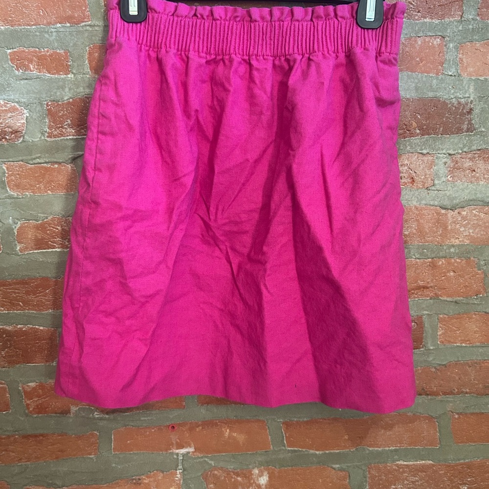 J. Crew Bright Fuchsia A-Line Skirt